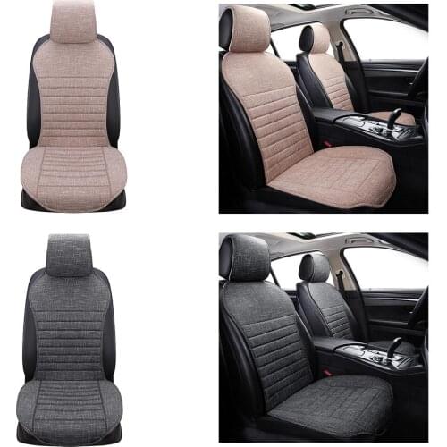All-round Protection Car Front Seat Cover Universal Nonslip Linen Car Seat Cover Comfy Seat Protector Universal For Trucks