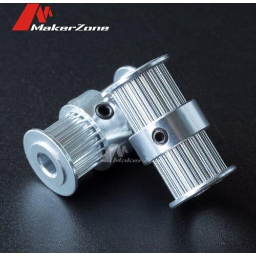 1/5 PCS GT2 Timing Driving Pulley Double Pulley 8mm or 5mm Shaft 20 Teeth For Ultimaker 2 UM2 DIY REPRAP 3D Printer Parts