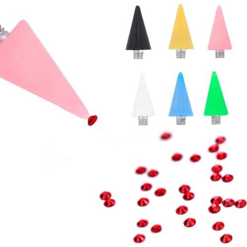 1pc Replaceable Nail Dotting Wax Pencil Head Fashion For Nail Dotting Pen Beads Rhinestones Gems Picker Self-adhesive Nail tool