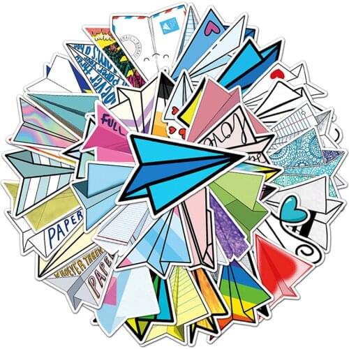 10/30/50pcs Paper Plane Cute Stickers For Kids Toys DIY Laptop Phone Guitar Luggage Notebook Wall Car Waterproof Sticker Decals
