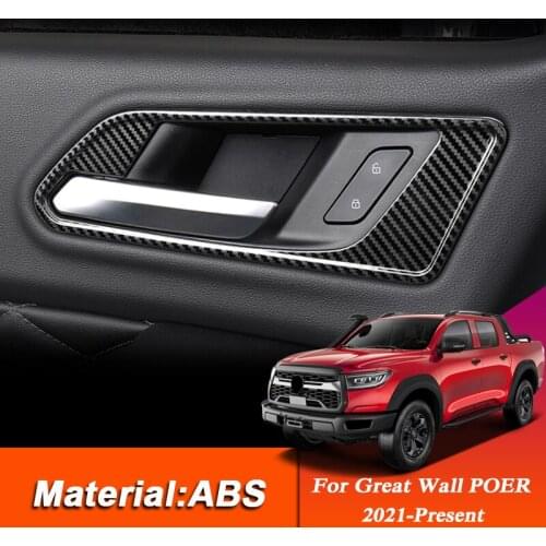 4PCS Car Styling Sticker For Great Wall POER Connon 2021 2022 Interior Inner Door Frame Cover Sequin Decoration Auto Accessory