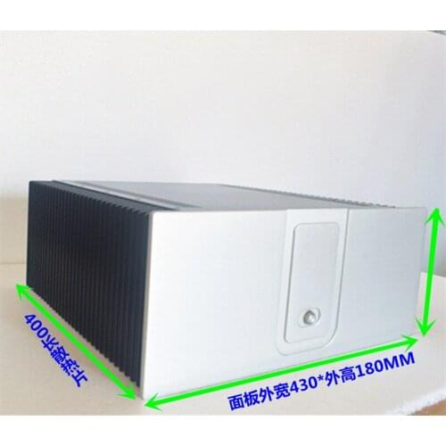 430*180*407MM MQ4318 Large Class A HIFI Amplifier Chassis Box House DIY Enclosure with Feet Screws Amplifier Case Shell