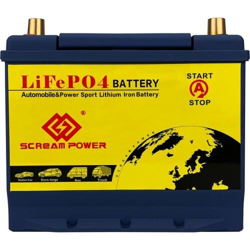 LiFePO4 12.8V 86-550L/86-550R 40AH Car Jump Starter Battery CCA 1250A Lithium Iron Rechargeable Battery High Power With BMS
