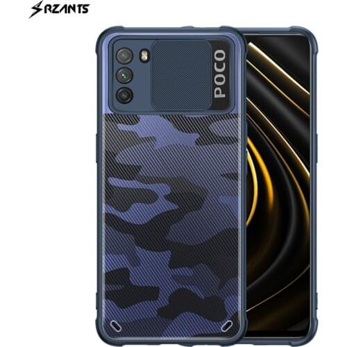 For Xiaomi POCO M3 Case Camouflage Lens Shockproof Crystal Clear Slide Camera Protection Cover For PocoPhone Little M3 Rzants