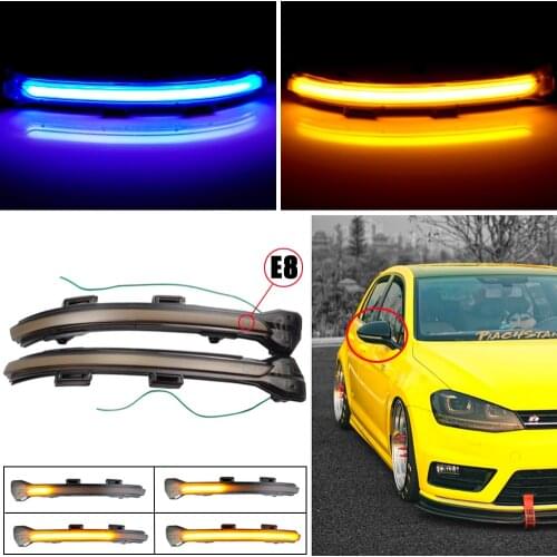 For VW Golf 7.5 MK7.5 GTI R GTD RLINE MK7 7 Dynamic Blinker LED Turn Signal Mirror Light 2013 2014 2016 2018 2019 2020