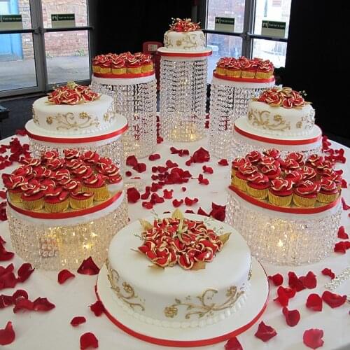 DZ7pcs Wedding cake stand Acrylic Round Cupcake Stand Master table centerpiece Birthday gift Decoration Cake cupcake display