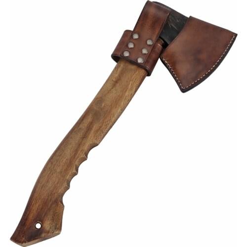 Tourbon Genuine Leather Axe Holder Cover Hatchet Sheath Tools Pouch Ax Blade Protector with Loop Holster for 5cm Wide Belts
