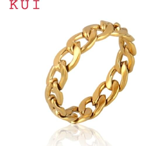 Chain rings stainless steel rings for Womens Geometry Ring Finger Gold Silver Color Ring Set Women Jewelry Gift