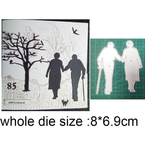 Metal cutting dies cut die mold couple grandma and grandpa Scrapbooking dies paper craft knife mould blade punch stencils dies