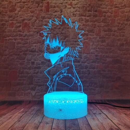 MHA Dabi Model 3D Illusion LED Nightlight Flash 7 Colors Change Desk Lamp My Hero Academia Anime action & toy figures
