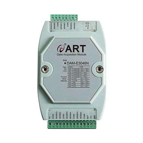 6-channel hot resistance input module pt100 RTD 16bit 10Hz, Ethernet Remote temperature Acquisition Din Rail Adam Module