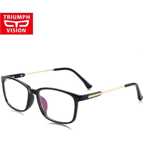 TRIUMPH VISION Myopia Optical Eye Glasses Male Transparent Square Eyewear Frames Men Spectacle Frame Clear Lens Eyeglasses