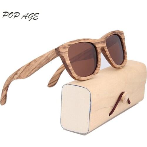 Mens Luxury Brand Real Zebra Wooden Sunglasses Frames Custom Logo Bamboo Sunglasses Men Polarized UV400 Lens Sunglass