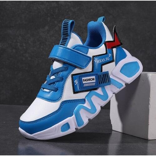New Kids Sneakers Lightweight Casual Shoes For Boys Breathable Cushion Leather Running Outdoor Shoes Running Trainers Footwear