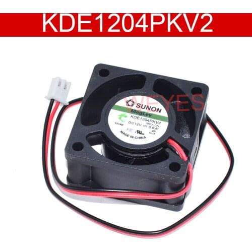 Original For SUNON KDE1204PKV2 DC12V 0.6W 40x40x20mm Two Lines Cooling Fan