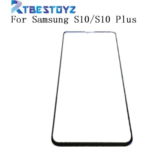 RTBESTOYZ LCD Front Outer Glass Panel For Samsung Galaxy S10 6.1"/ S10 Plus 6.4" Touch Screen Front Glass Lens Replacement