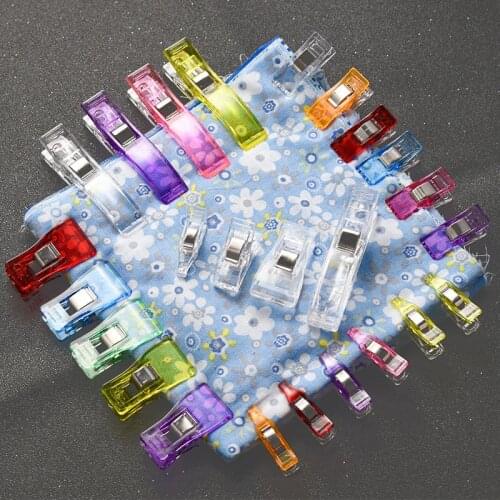 50-150 Pcs Plastic Fabric Clips For DIY Craft Sewing Knitting Free Shipping