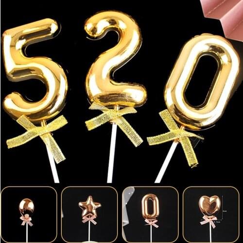 Number Birthday Candles 1 2 3 4 5 6 7 8 9 0 Gold Kids Birthday Candles for Cake Party Supplies Decoration Cake Candles