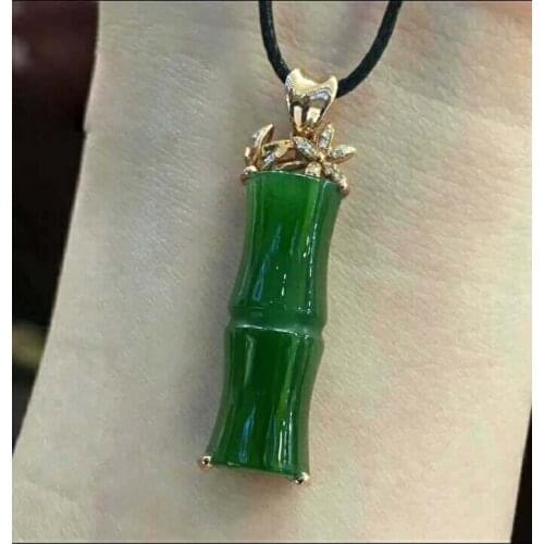 Natural Hetian jade 18K stone pendant, jasper stone surface size 9-26, color head clean step by step pendant