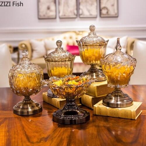 Transparent Glass Candy Jars with Lid Storage Bottle Dessert Ice Cream Window Secoration Cans Creative Fashion Sugar Jar