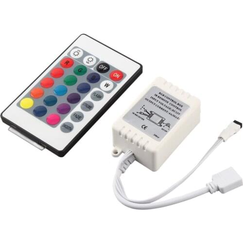 16 Colors 4 Different Light Control Functions Remote Control Box DC 12V For LED Light Strip Security Safety RGB Controller