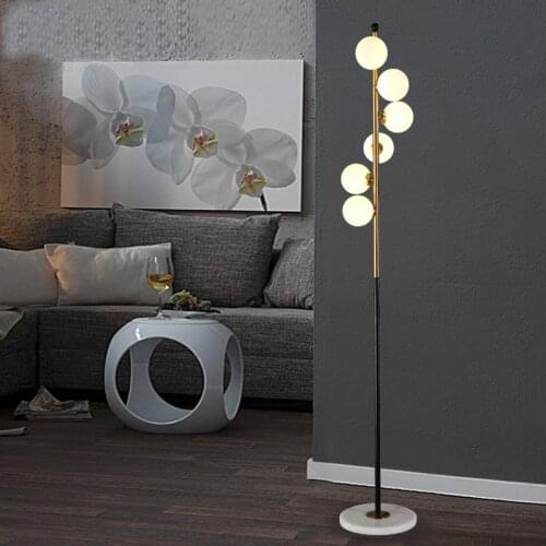 Nordic Simple Floor Lamps for Living Room Glass Ball Standing Lamp Gold Light Bedroom Creative Art Home Decor Lighting Fixtures