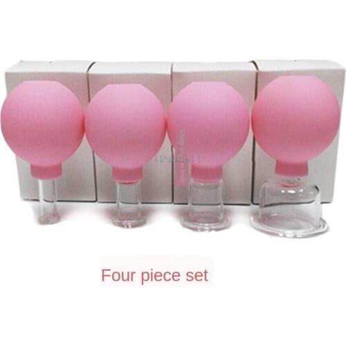 Rubber Head Glass Vacuum Cupping Cups Family Medical Vacuum Cans Suction Therapy Device Back Body Massage Health Care Tools