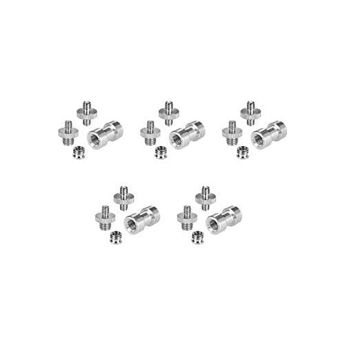 Threaded Screw Adapter Converter Female Spigot Reducer Bushing Screw Mount Set 1/4"-20 to 3/8"-16 20 Pieces