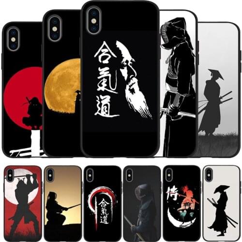 Japan aikido Judo black Phone Case For iPhone 11 XR XS Max 7 8 6 6S Plus 5 5S SE 2020 Back Cover For iPhone 11 Pro Shell