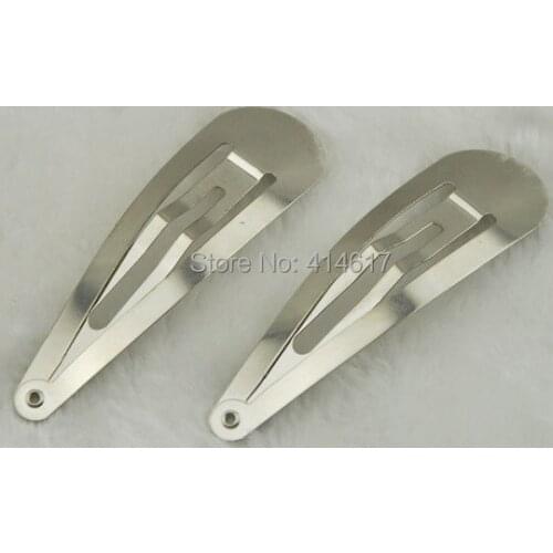 50pcs Silver Snap Hair Clips 70MM bow prong for Appliques DIY Craft DZ07