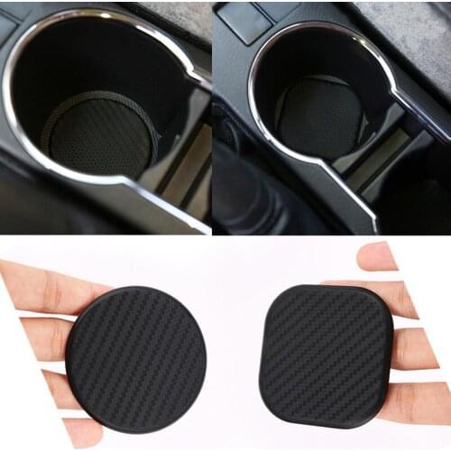 1 Pair Silica Gel Automobile Non-Slip Mat Heat Resistant Car Cup Anti-Slip Pads for Vehicle Water Coaster Interior Decoration
