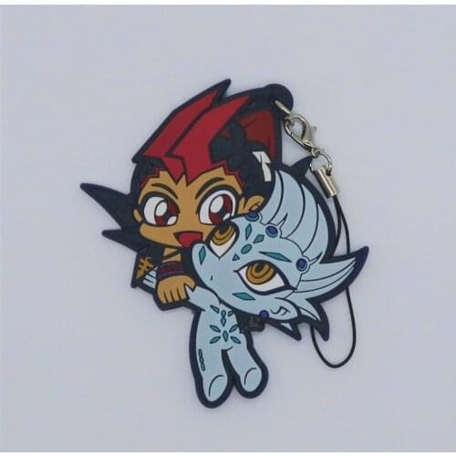 1pcs Duel Monsters Original Japanese anime figure rubber Silicone sweet smell mobile phone charms keychain strap G456