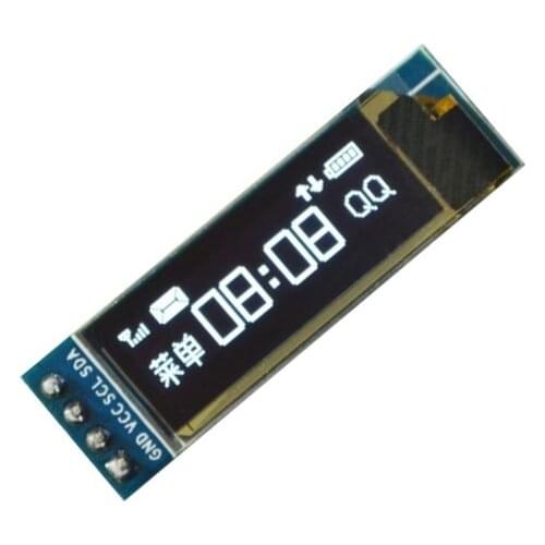 1PCS IIC I2C 0.91"128x32 white OLED LCD Display Module 3.3v 5v F AVR PIC Arduino