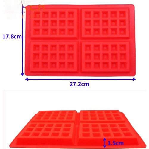 Kitchen Baking Tools Baking Set Silicone Chocolate Craft Candy Waffle Mold Cake Mold Square Shape Maker Accesories cookies 1pc