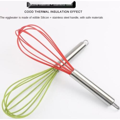 2 Pcs Rustproof Durable Stainless Steel Hand Mini Egg Beater Whisk for Cooking