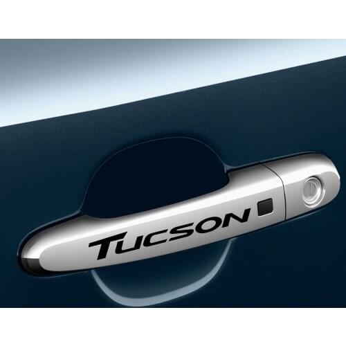 4PCS Sport Car Door Handle Decor Sticker For Hyundai Tucson Vinyl Handle Trim Reflective Car Stickers And Decal Auto Accessories