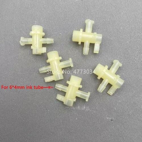 4PCS Three ways 3 way ink valve switch for inkjet printer Flora Infiniti Challenger Icontek Phaeton ink system manual valve