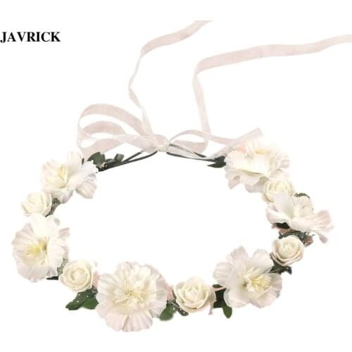 6 Colors Adult Kids Irregular Faux Rose Flower Headband Flower Girls Bridal Wedding Gradient Colored Wreath Crown Mesh Headpiece