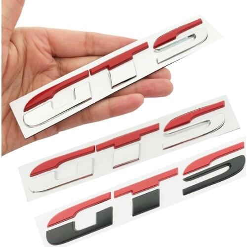 Car Styling 3D metal GTS logo car Fender Side Rear trunk badge sticker Decal For VW GTI Golf PASSAT Touareg Bora Jetta Polo