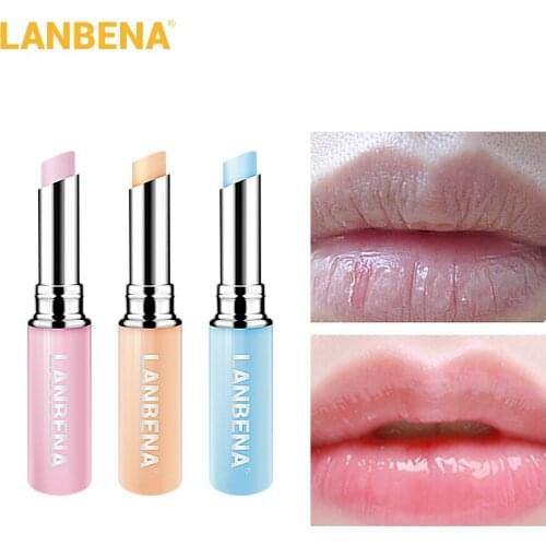 LANBENA Lip Balm Lip Plumper Natural Extract Fade Lip Lines Nourishing Moisturzing Lipstick Long-lasting Lip Care Daily Use