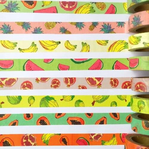 Beautiful high quality washi paper tape/15mm*10m FRUIT PARTY masking japan washi tape