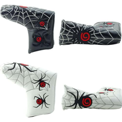 Golf Putter Head Cover Pu Leather Golf Blade Headcover Cover Web Spider Accessories