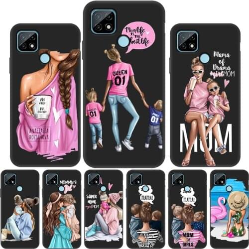 Phone Case For OPPO Realme C21 Cases Cover Silicon Super Mom Baby Girl Fundas Realme 8 7 6 5 X2 X7 Pro C25 C3 6i X Lite XT Coque