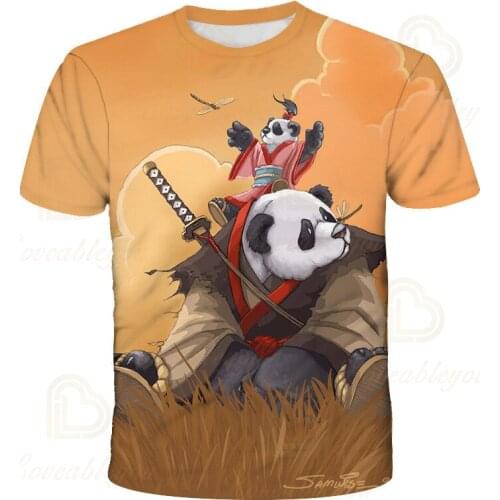 Tshirt Harajuku Fashion New T-shirt Girl Panda Polar Bear Cute Boys T Shirt Unisex Men Shirts Casual Short Sleeve Kids Summer