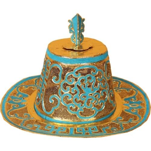 Bule good quality stage Beijing Opera helmet head props Wu Sheng general Chinese military commander helmet