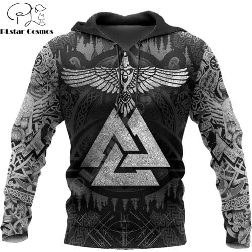 Vikings Huginn Raven symbol 3D All Over Printed Unisex Deluxe Hoodie Men Sweatshirt Zip Pullover Casual Jacket Tracksuits DW0295