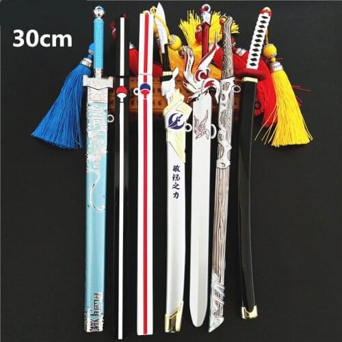 Anime Demon Slayer Kimetsu No Yaiba Cosplay Props MO DAO LI BAI Weapon Sabre Model Toy Souvenir Gifts 30CM