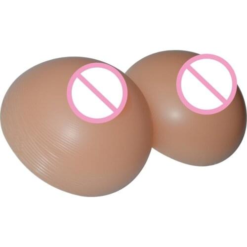 1000g/Pair D Cup Artificial Silicone Breast Forms Round Shape Fake Breasts For Crossdresser Postoperative Boob Chest Protector