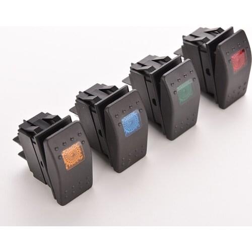 JETTING 12V 20A Waterproof Bar ARB Carbling Rocker Toggle Switch Car Boat LED Light Blue Yellow Red Green