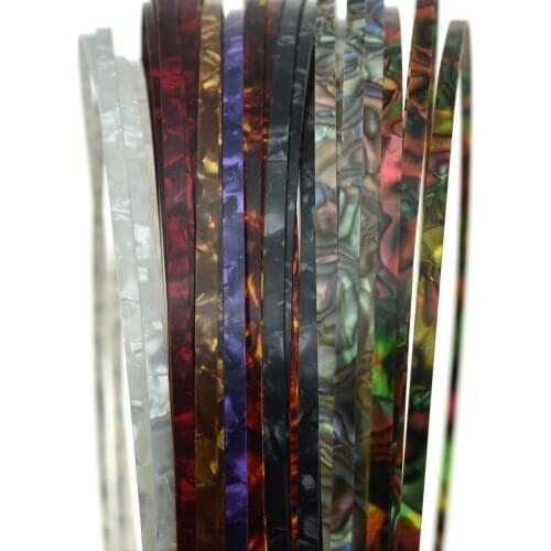 KAISH Pack of 2 Guitar Binding Purfling Strips Guitar Binding Strip 1650*5*1.5mm for Acoustic or Classical Guitar Various Color
